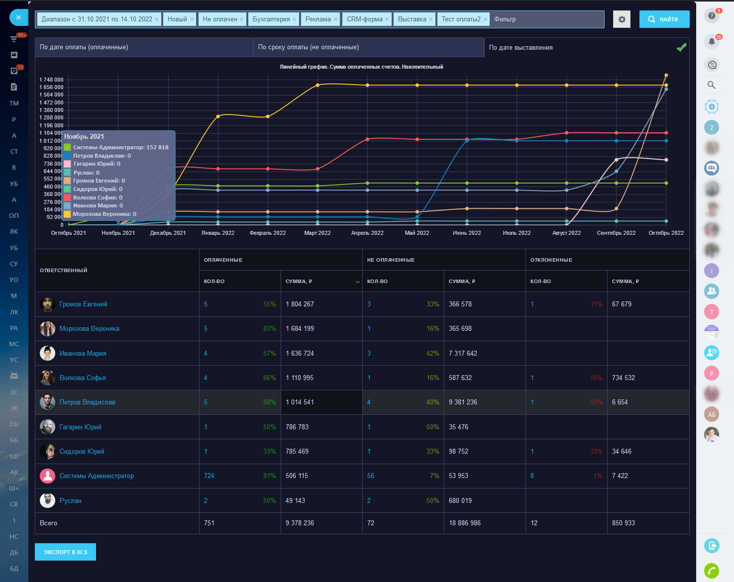Настройка параметров